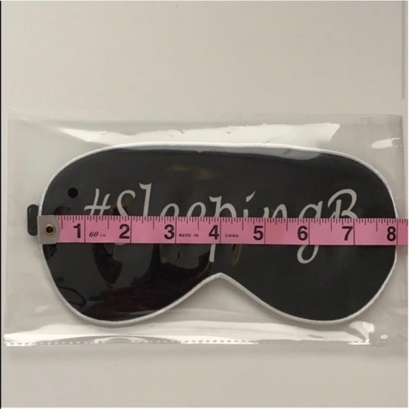 Silk Sleeping Eye Mask Hashtag SleepingB Black - Picture 2 of 7